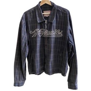 LEE TREVOR VINTAGE MEN’S WAGEMAKER PLAID COTTON ZIP JACKET, MADE IN ITALY, XL